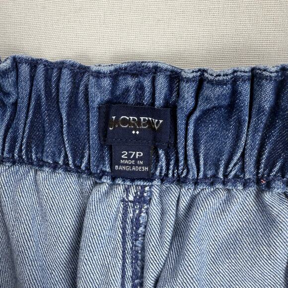 J Crew Factory Lightweight Drapey Cargo Jogger Jean Size 27 Petite Med Blue Wash - Picture 5 of 15